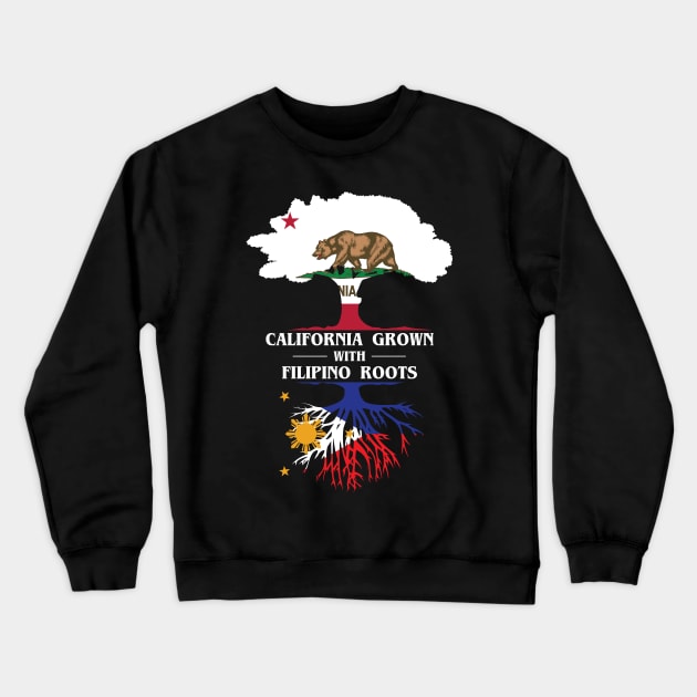 California Grown with Philippine Roots Crewneck Sweatshirt by c1337s